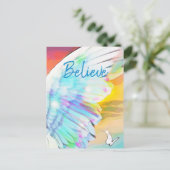 Angel Wing Butterfly Illustration Watercolor Art Briefkaart (Staand voorkant)