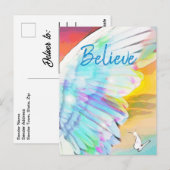 Angel Wing Butterfly Illustration Watercolor Art Briefkaart (Voorkant / Achterkant)