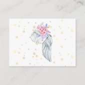 *~* Angel Wing Crystal Feathers Girl Diaper Raffle Informatiekaartje (Achterkant)