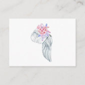 *~* Angel Wing Crystals Feather Girl Diaper Raffle Informatiekaartje (Achterkant)