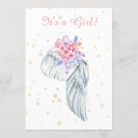 *~* Angel Wing Crystals Feathers Shower Invitation