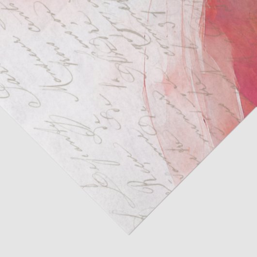 Angel Wing Etherisch Abstract Impressionisme Roze Tissuepapier (Detail)