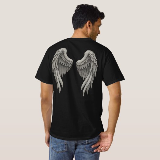 Angel Wing grafisch T-shirt (Achterkant volledig)