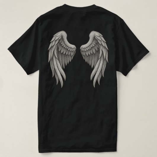 Angel Wing grafisch T-shirt (Design achterkant)