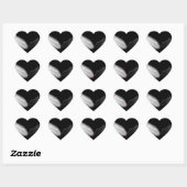 Angel wing hart Zwart-wit sticker (Vel)