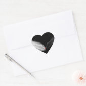Angel wing hart Zwart-wit sticker (Envelop)