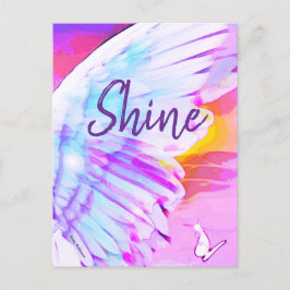 Angel Wing Shine Butterfly Watercolor Affirmation Briefkaart