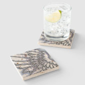 Angel Wing Silver Stenen Onderzetter (Zijkant)