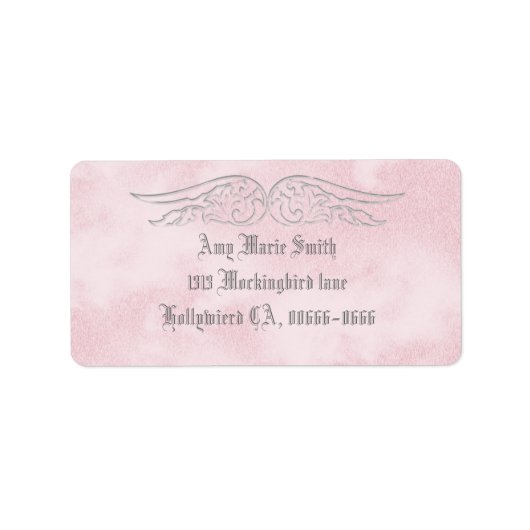 Angel Wing Sweet 16 Birthday-adreslabel Etiket (Voorkant)