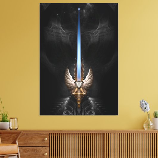 Angel Wing Sword of Arkledious DGS Canvas Afdruk (Insitu (Woonkamer))