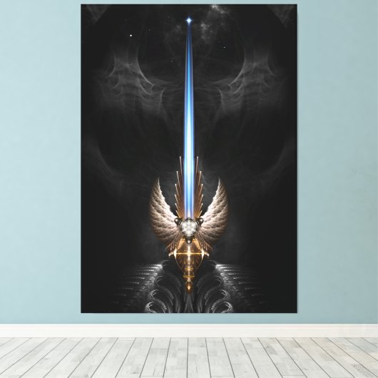 Angel Wing Sword of Arkledious DGS Canvas Afdruk (Insitu (Houten vloer))
