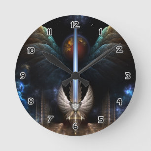 Angel Wing Sword of Arkledious IMW Wall Clock Ronde Klok