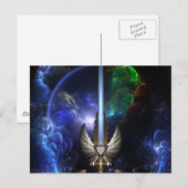 Angel Wing Sword of Arkledious Sp Fractal Art Briefkaart (Voorkant / Achterkant)