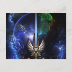 Angel Wing Sword of Arkledious Sp Fractal Art Briefkaart