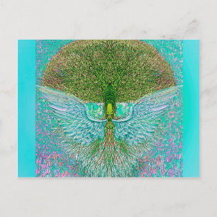 Angel Wing Tree of Life Briefkaart