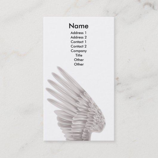 Angel wing visitekaartje (Voorkant)