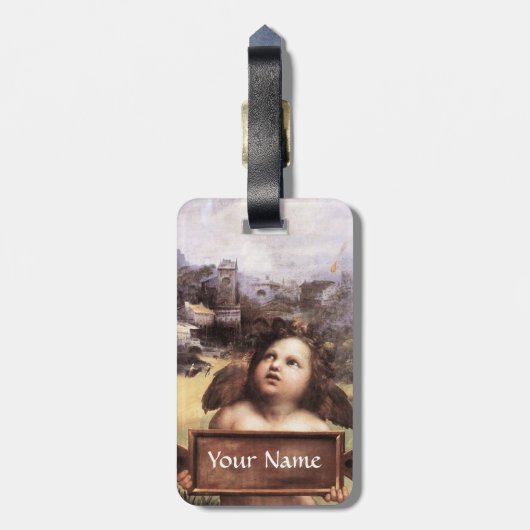 ANGEL / Winged Cherub Bagagelabel (Achterkant verticaal)