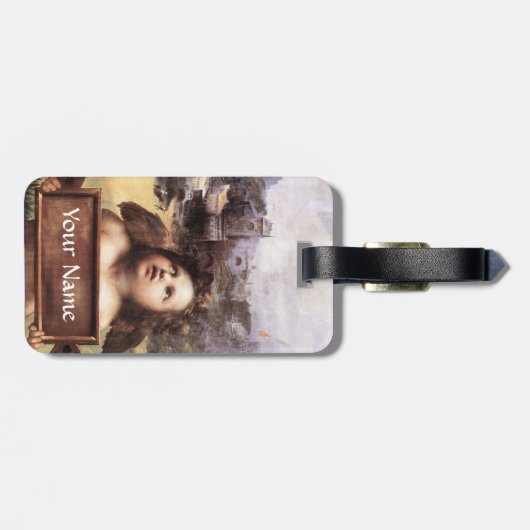 ANGEL / Winged Cherub Bagagelabel (Achterkant horizontaal)