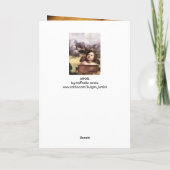 ANGEL, Winged Cherub, Blue Sapphire, Parchment Feestdagen Kaart (Achterkant)