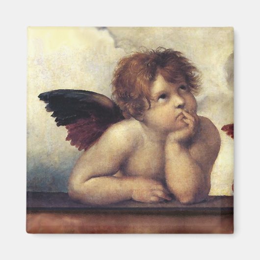ANGEL / Winged Cherub Raffaello Sanzio Magnet (Voorkant)
