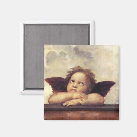 ANGEL / Winged Cherub Raffaello Sanzio Magnet (Voorkant / Achterkant)