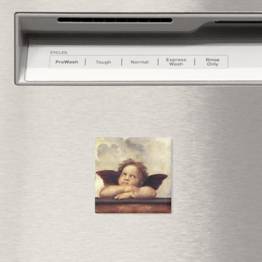 ANGEL / Winged Cherub Raffaello Sanzio Magnet (Insitu (Vaatwasser))