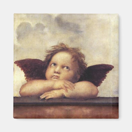 ANGEL / Winged Cherub Raffaello Sanzio Magnet (Voorkant)