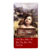 ANGEL / Winged Cherub, rood Etiket (Voorkant)