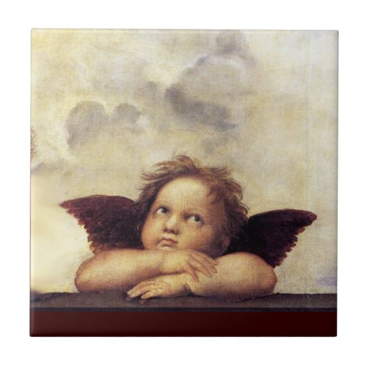 ANGEL / Winged Cherub Tegeltje (Voorkant)