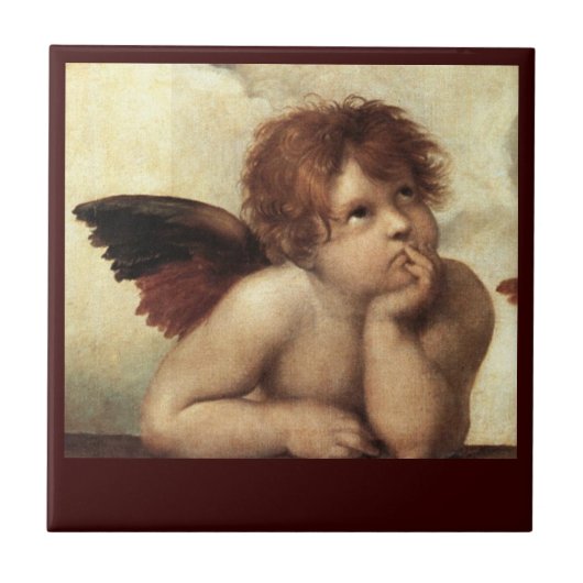 ANGEL / Winged Cherub Tegeltje (Voorkant)