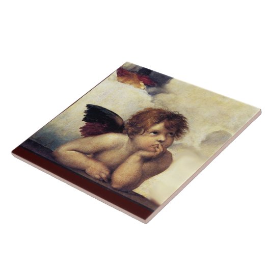 ANGEL / Winged Cherub Tegeltje (Zijkant)