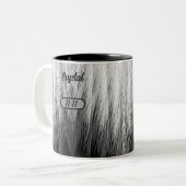 Angel Wings 11:11 met Jouw naam Tweekleurige Koffiemok (Voorkant links)