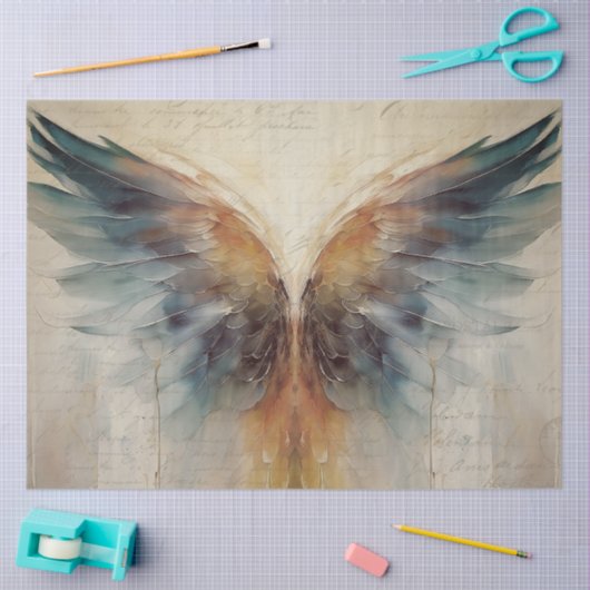 Angel Wings 2 Etheïstisch Abstract impressionisme Tissuepapier (Craft)