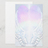 Angel Wings-achtergrond Briefpapier (Voorkant / Achterkant)