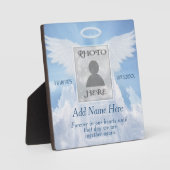 Angel Wings and Clouds Photo Memorial Plaque Fotoplaat (Voorkant)