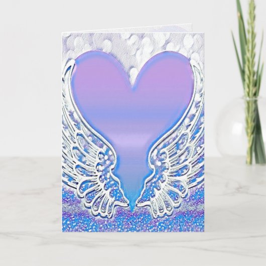 Angel Wings and Heart Graphic Arts Kaart (Voorkant)