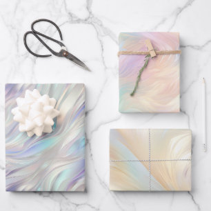 Angel Wings Aqua Blauw Roze Inpakpapier Vel