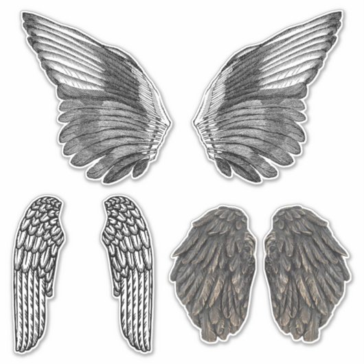Angel Wings Art clipart Fantasy Sticker (Voorkant)