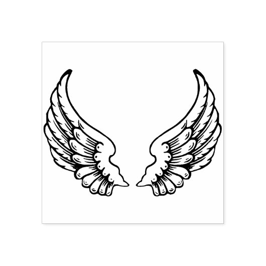 Angel Wings Art Stempel (Afrduk)