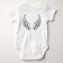 Angel Wings Baby Bodysuit Zwart