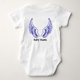 Angel Wings Baby Naam Bodysuit Blue