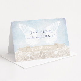 Angel Wings Baby shower of Doop Dank u Notities