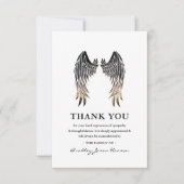 Angel Wings begrafenis Dank je wel Bedankkaart (Voorkant)
