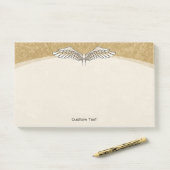 Angel Wings Beige Post-it® Notes (Op bureau)