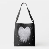 ANGEL WINGS 'Believe' Heart Black Starry Crossbody Tas (Achterkant)