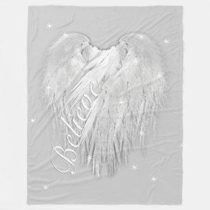 ANGEL WINGS 'Believe' Magic Heart Fleece Deken