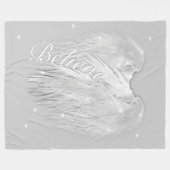 ANGEL WINGS 'Believe' Magic Heart Fleece Deken (Voorkant (Horizontaal))