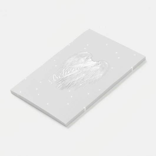 ANGEL WINGS 'Believe' Magic Heart Post-it® Notes (Schuin)