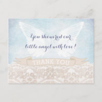 Angel Wings Bevestiging Bedankt Card voor Jongen