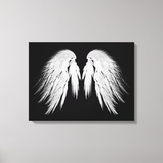 ANGEL WINGS Black Canvas Afdruk (Voorkant)
